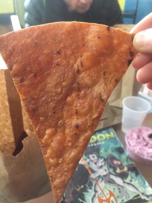 Giant chips!! at Simply Vegan by Silly's in Portland