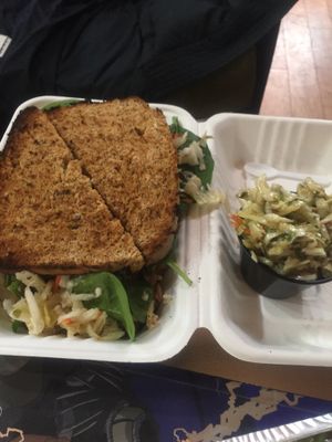 One of their sandwich options at Simply Vegan by Silly's in Portland