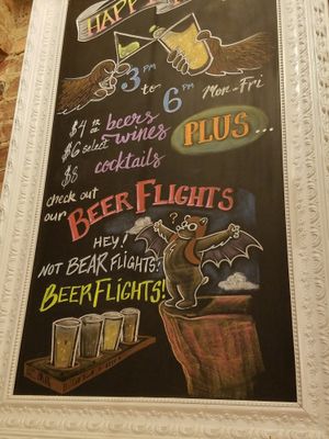 Not menu-related, but the only pic I took. "Bear Flight"...lol at Bareburger in Ridgewood