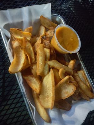 Basket of handcut fries 4$ side of cheese 1$ 😍😍😍 at Old Shillelagh in Detroit