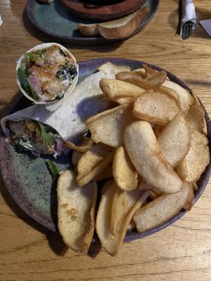 Beyond Buffalo Chicken Wrap w/Friesd  at Old Shillelagh in Detroit