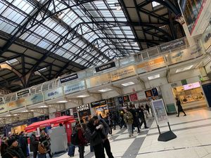 Upstairs at the station at LUSH - Liverpool St in London