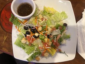 Salad that came with the mushroom enchiladas   at Cantina Azteca in Carmichael