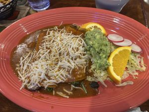 Mushroom enchiladas - excellent!   at Cantina Azteca in Carmichael
