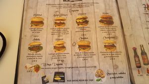 Vegan menu at H Burger  in Gran Canaria