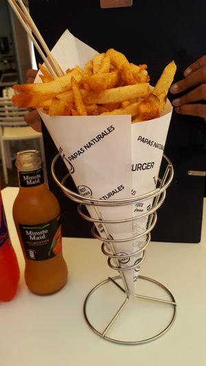 Home handmade chips.  A must when you order your burger at H Burger  in Gran Canaria