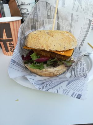 Cheddar vegan burguer at H Burger  in Gran Canaria