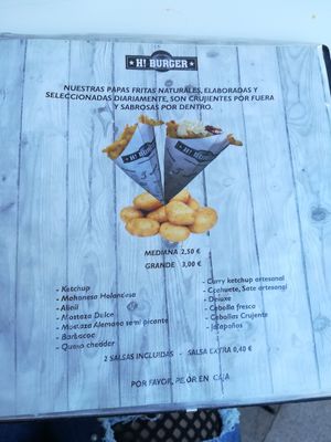 Menú fries/papas/patatas at H Burger  in Gran Canaria