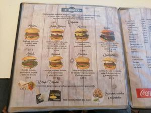 The vegan menu at H Burger  in Gran Canaria