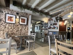 I sido de dinning area  at Hari's Creperie in Crete