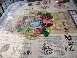 Cool table  at Hari's Creperie in Crete