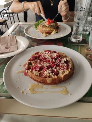 Best waffles! at Hari's Creperie in Crete