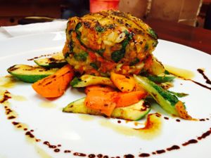 Vegetable 'Burger' at Earth Cafe - Derb Zawak in Marrakech