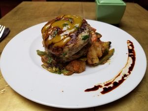 Veggie Burger at Earth Cafe - Derb Zawak in Marrakech