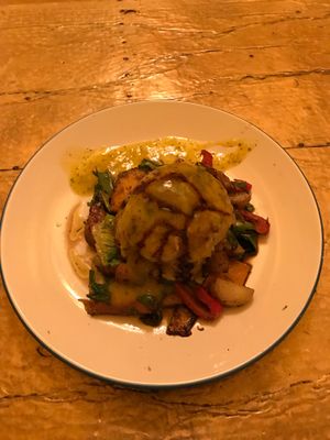 Burger with cheese at Earth Cafe - Derb Zawak in Marrakech