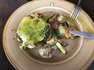 Vegan burger at Earth Cafe - Derb Zawak in Marrakech