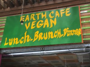 More signage  at Earth Cafe - Derb Zawak in Marrakech