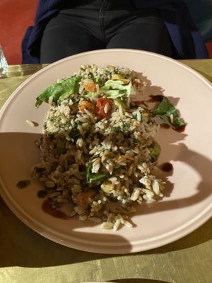 Rice lentils veggies with coconut and ginger  at Earth Cafe - Derb Zawak in Marrakech
