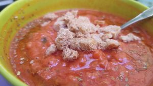 Tuscan cold soup at Il Forno di Pitagora in Rovereto