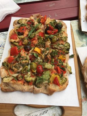 Vegan pinsa with veggies  at Pinsa 'Mpo in Rome