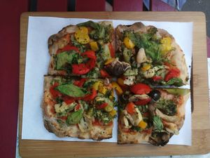 Vegan Pinsa at Pinsa 'Mpo in Rome