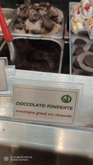 Vegan chocolate gelato at Box-Cream in Genoa