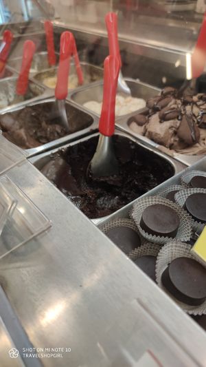 Vegan chocolate gelato at Box-Cream in Genoa