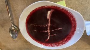 Rote Beete Suppe   at Christas in Stralsund