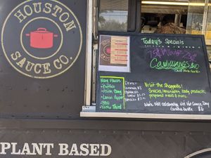 Food truck menu for the day at Houston Sauce Co in Houston