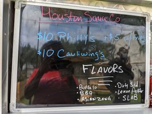 Specials for the day at Houston Sauce Co in Houston
