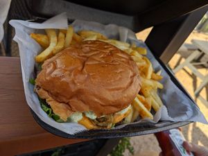 Bacon cheddar melt at Houston Sauce Co in Houston