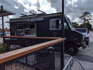 Truck at Astral brewing company's Vegan Sundays event at Houston Sauce Co in Houston