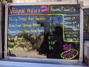 Menu for the day at Houston Sauce Co in Houston