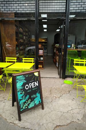 Front at Plant Based Supermarket  in East London