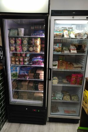 Fridge at Plant Based Supermarket  in East London