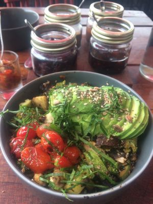 vegan bowl at Inside Cafe in Guanajuato