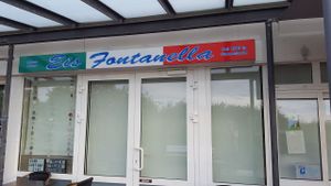 Outside of the Eiscafe at Eiscafe Fontanella in Grossenbrode