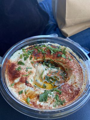 Classic hummus  at Hasiba in Los Angeles