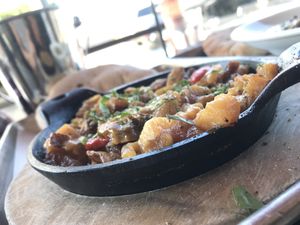 Potato stew at Hasiba in Los Angeles