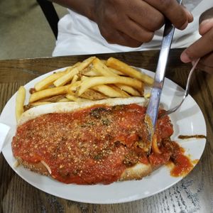 Chickun sub at Chili Mustard Onions in Detroit