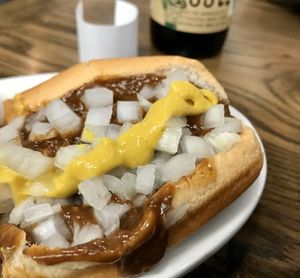 Chili Dogs! at Chili Mustard Onions in Detroit