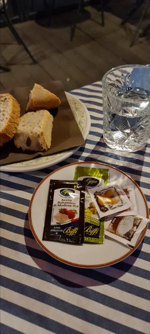 Rock hard bread at Ristoro Dantesca in Pisa