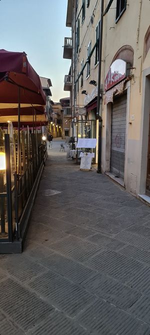 Outside at Ristoro Dantesca in Pisa