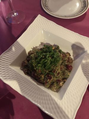 Beetroot gnocchi   at Ristoro Dantesca in Pisa