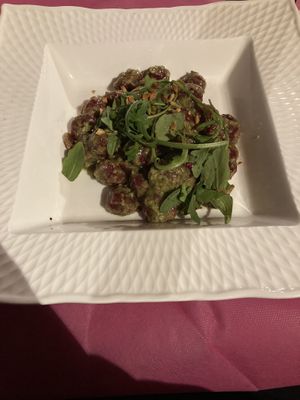 beet root gnocchi   at Ristoro Dantesca in Pisa