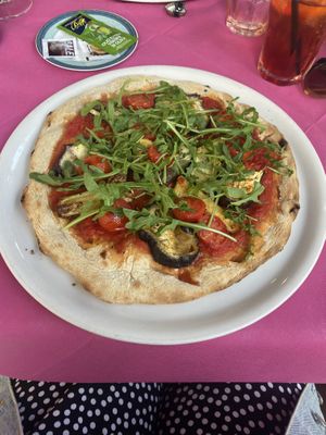 Great pizza and nice to see a few other vegan options on the menu   at Ristoro Dantesca in Pisa
