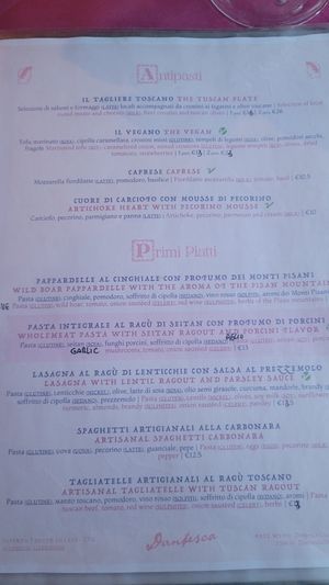 .. at Ristoro Dantesca in Pisa