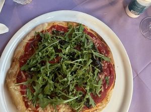 Delicious vegan pizza with roasted veg!   at Ristoro Dantesca in Pisa
