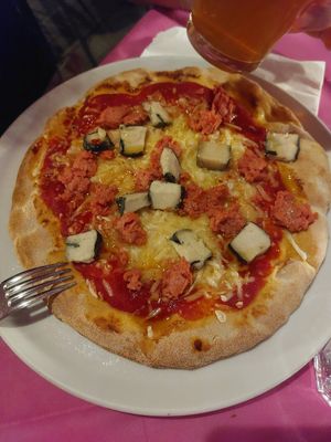 Gorgonzola e salsiccia at Ristoro Dantesca in Pisa