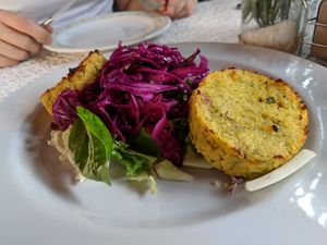Couscous burger at Ristoro Dantesca in Pisa